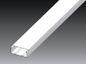 Canal cablu PVC+capac, 2 comp,140x60, alb Kopos