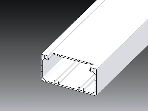 Canal cablu PVC+capac, cu perete dublu, alb, 140x70 Kopos