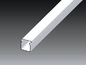 Canal cablu PVC+capac, margini drepte, 40x40, alb Kopos