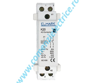 Contactor modular 20A pentru iluminat no+nc