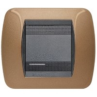 Placa ornament 2 module Bronz Oxidat Bticino Living L4802BO