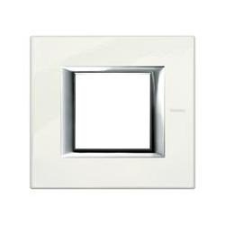 Placa ornament 2 module White Limoges Bticino