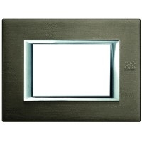 Placa ornament 3 module Brushed Bronze Bticino Axolute