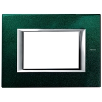 Placa ornament 3 module Green Sevres Bticino Axolute