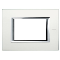 Placa ornament 3 module Silver Bticino Axolute