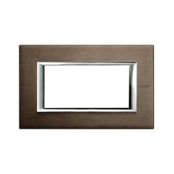 Placa ornament 4 module Brushed Bronze Bticino Axolute