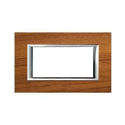 Placa ornament 4 module lemn Teak Bticino Axolute