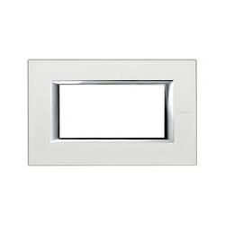 Placa ornament 4 module Silver Bticino Axolute