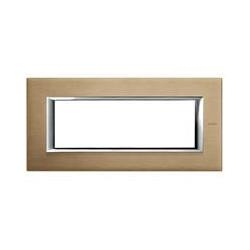 Placa ornament 6 module Brushed titanium Bticino