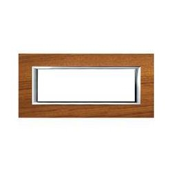 Placa ornament 6 module lemn Teak Bticino Axolute