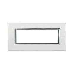 Placa ornament 6 module Silver Bticino Axolute