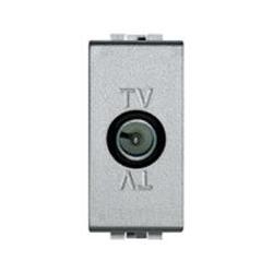 PRIZA TV COAXIALA JACK 1 MODUL ALUMINIU LIVING LIGHT BTICINO