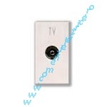 Priza tv de trecere rezistiva 20DB 1 modul alba Ave 45