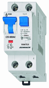 Siguranta automata bipolara diferentiala 25A/30ma 6KA C