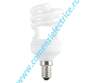 Bec economic fluorescent HALF SPIRAL 15W 4000K E14