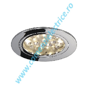 LED DL 123 rotund crom 24LED alb cald