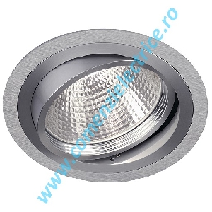 Plafoniera NEW TRIA G12 downlight rotund aluminiu satin