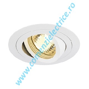 Plafoniera NEW TRIA GU10 downlight rotund aluminiu satinat