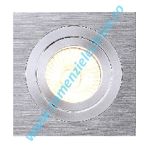 Plafoniera NEW TRIA I MR16 downlight patrat aluminiu satinat