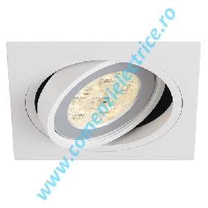 Plafoniera NEW TRIA I QRB downlight patrat mat alb