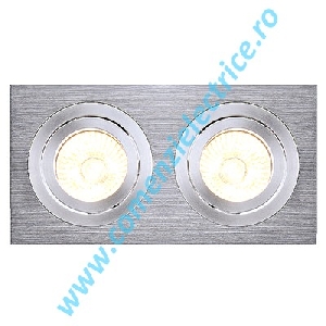 Plafoniera NEW TRIA II MR16 downlight rectangular aluminiu satinat