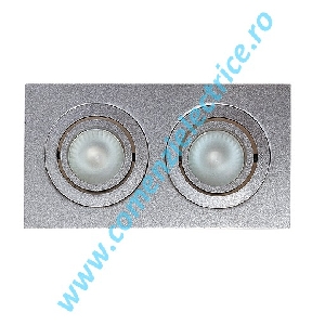 Plafoniera ROW 2 MR16 downlight gri argintiu