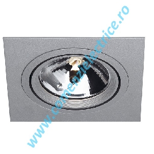 Plafoniera ROW QRB downlight gri argintiu