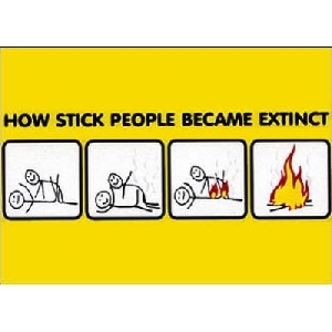 How stick people became extinct (45 x 30 cm)