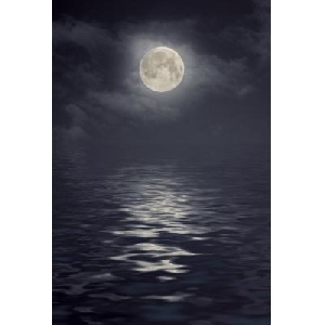 Luna scufundata in ocean (41 x 61 cm)