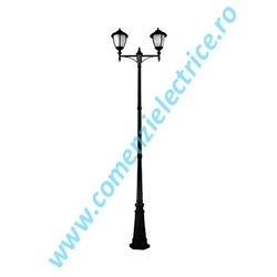 Lampa de gradina neagra THALES L2 1.8m LO-THAL22-00