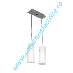 Lampa suspendata LIRA 12 crom satin/alb LW-LI1220-13