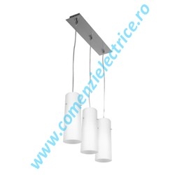 Lampa suspendata LIRA 13 crom satin/alb LW-LI1320-13