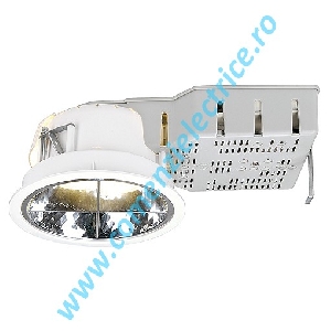 PLADO 1x18W PL downlight cu cross abajur