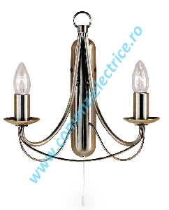 Aplica Maypole 6342-2AB aur antic 2x60W E14