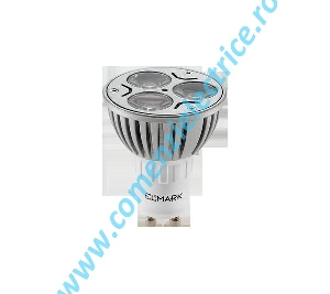 BEC LED3 230VAC 3W GU10 2700-3000K ALB CALD 50X50