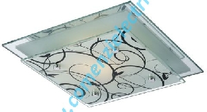 Plafoniera Cristallo floral 2x60W E27