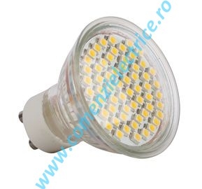 Bec LED60SMD3528 3W GU10 230V galben 60 leduri