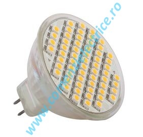 Bec LED60SMD3528 3W GU5.3 12V alb 60 leduri