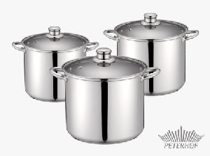 Set 3 oale inox cu capac Peterhof PH-1546S PH-1546S