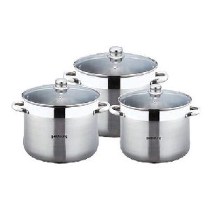 Set 3 oale inox cu capac Bohmann BH 3475 BH3475