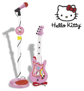 Set chitara si microfon Hello Kitty pentru fetite - RG1494 RG1494