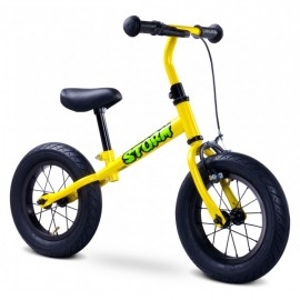 Bicicleta fara pedale STORM Caretero Galbena - TOY-STO-YELLOW TOY-STO-TOY-STO-YELLOW