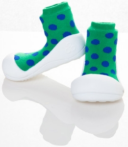 Pantofi-soseta pentru baietei Polka Dot Green L - ATPAD02-GREEN-L ATPAD02-GREEN-L