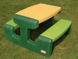 MasÄƒ picnic cu banchetÄƒ 6 copii verde, galben - HPB466A HPB466A