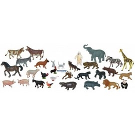 Animale domestice si salbatice, set de 30 figurine - OKEML25140 OKEML25140