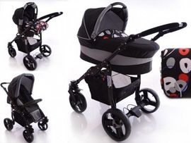 Carucior multifunctional 3 in 1 Paloma Black Mix - BBC1014 BBC1014