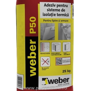 Adeziv flexibil pentru sisteme de izolatie termica-Weber P50