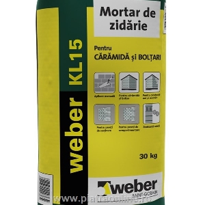 Mortar de zidarie - Weber KL15 -30kg