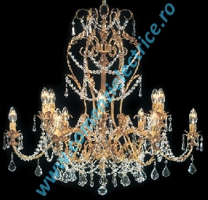 Candelabru REGAL/6+6/SP alama placata cu aur 24K antichizat