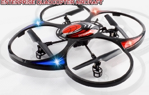 Quadcopter cu radiocomanda si giroscop Space Trek Entreprise JD390